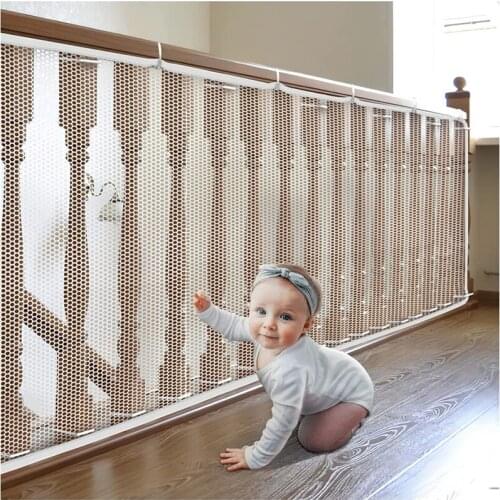 Durable Children Safety Protective Net Multipurpose Bannister Guard Deck Fence Fine Mesh Fabric for Stairs Balcony