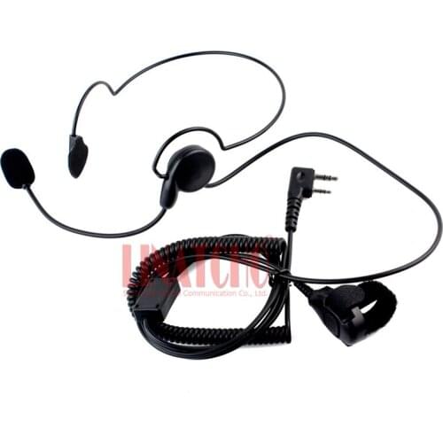 Behind the neck walkie talkie two way radio motorcycle headset finger PTT tactical headset 2 pin