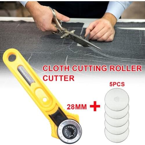 28mm Patchwork Roller Wheel Round Knife Leather Cloth Wallpaper Cutting Circular Cutter DIY Sewing Leather Craft Tools Accessory