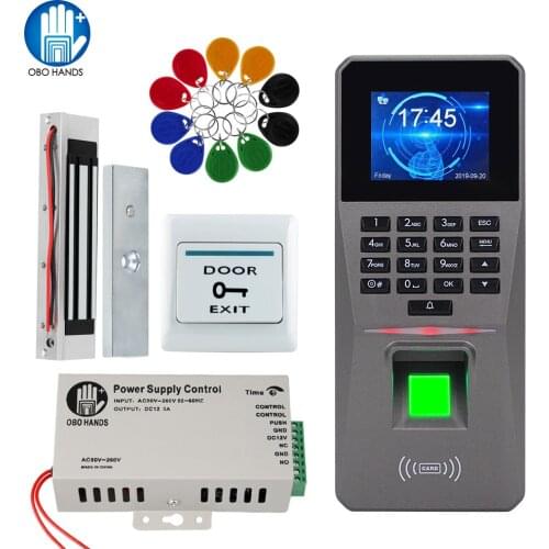 TCP / IP USB Fingerprint Access Control System Biometric Kit with Software RFID Keypad + Electric Magnetic Strike Locks for Home