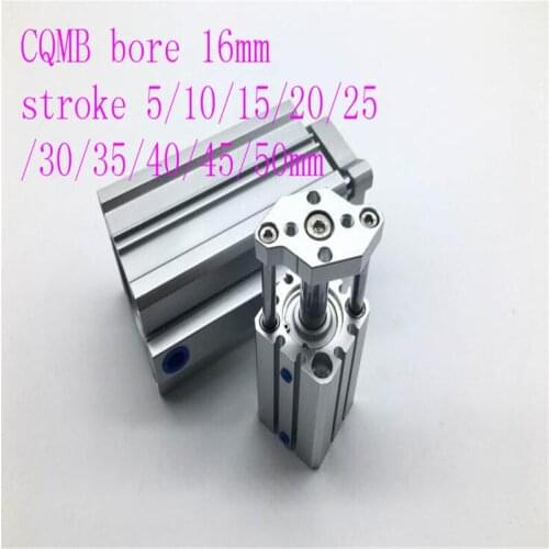 Smc type pneumatic cylinder CQMB bore 16mm stroke Double Acting guide rod compact air cylinders