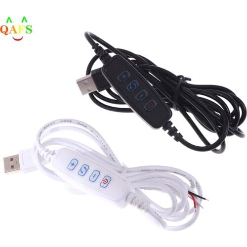 LED Dimmer USB Port Power Supply Line Extension Cable With ON OFF Switch Adapter New