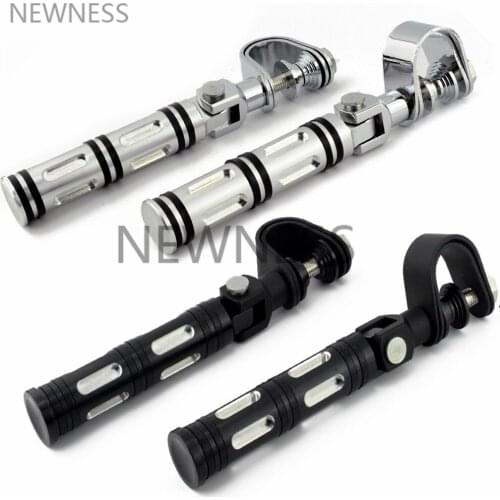 1-1 1/4" Motorcycle Highway Bike Foot Pegs Clamp Engine Crash Bar Engine Guard Footrest Mount For Harley Chopper Bobber Custom