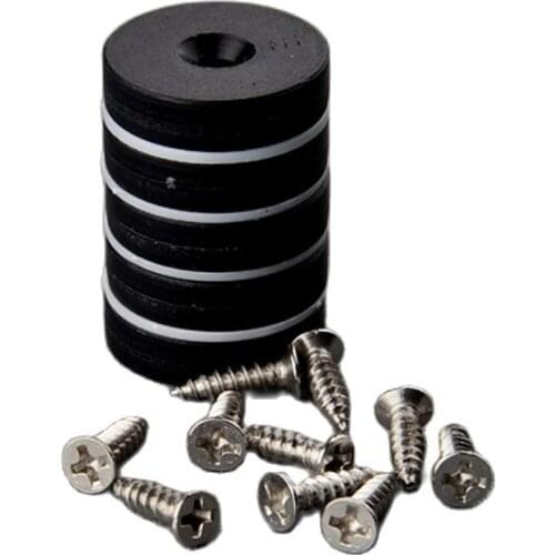 10pcs D20*5mm Plastic Coated Neodymium Magnet Pot with Countersunk Hole M3 Instrument Camera Door Fixed Magnetic Material Base