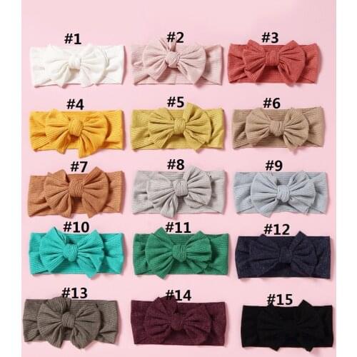 30pc/lot Newest Style Large Bowknot Headband Headwrap Kids Cotton Bows Baby Turban For Children Girls Headwear Hair Accessories