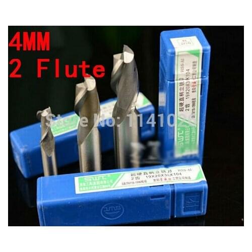 5 pcs/set 4.0MM 2 Flute HSS & Aluminium End Mill Cutter CNC Bit Milling Machinery tools Cutting tools.Lathe Tool