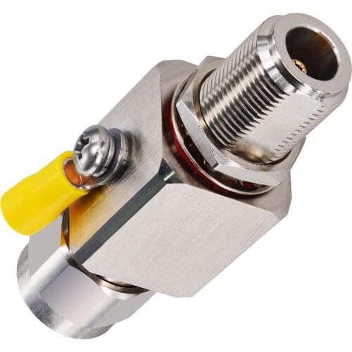 50 Ohm N Coaxial Lightning Arrestor Surge Protector N Type Male to N-Female Gas Discharge Protection for HAM CB Radio WLAN WiFi