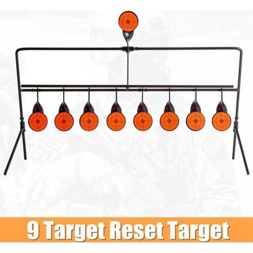 9 Target Reset Airgun Target Paintball Shooting with Target Paper for Hunting Outdoor Sports