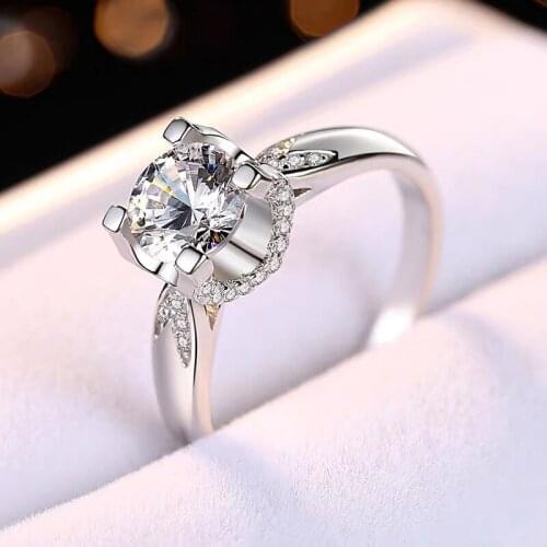 925 Silver Ring Moissanite Stone 1ct 2ct 3ct Excellent Cut Wedding Anniversary Rings Anniversary gift