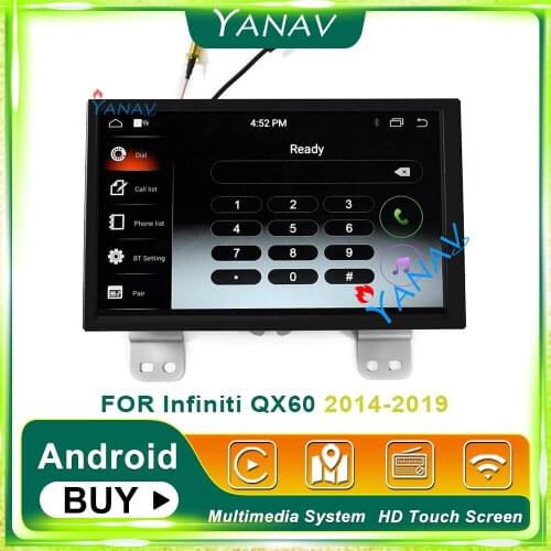 HD touch screen car multimedia player for-Infiniti QX60 2014-2019 car stereo GPS navigation Tesla Style car radio DVD player