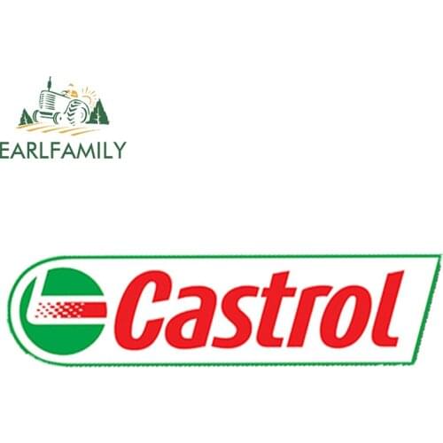 EARLFAMILY 13cm Car Styling Creative Car Sticker Waterproof Castrol Huile Racing Autocollants Auto Moto JDM ATV Vinyl Decal