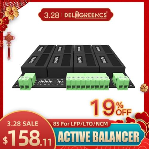 8S/24V QNBBM Lithium Battery Equalizer Balancer BMS for LIFEPO4,LTO NCM LMO 18650 DIY Pack