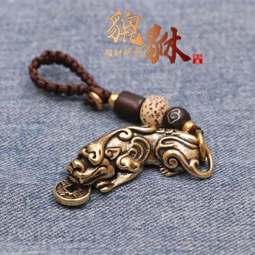 Southeast Asia Buddhist Car pocket exorcise evil spirit talisman Omnipotent bring wealth GOOD LUCK Dragon PI XIU Pendant Amulet