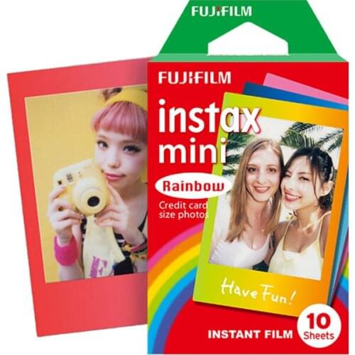 Fujifilm Instax Mini 9 Film Rainbow Fuji Instant Photo Paper 10 Sheets Mini 8 7s 7 50s 70 90 25 dw Share SP-1 SP-2 Cameras