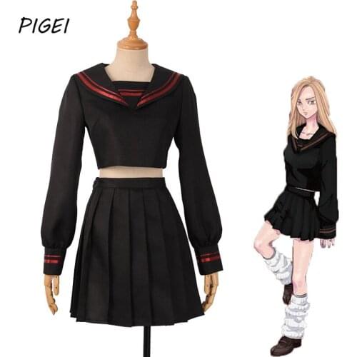 Tokyo Revengers Shiba Yuzuha Cosplay Costumes Tops Skirts Sets Girls School Uniforms Sailor Suit For Women Halloween Carnival