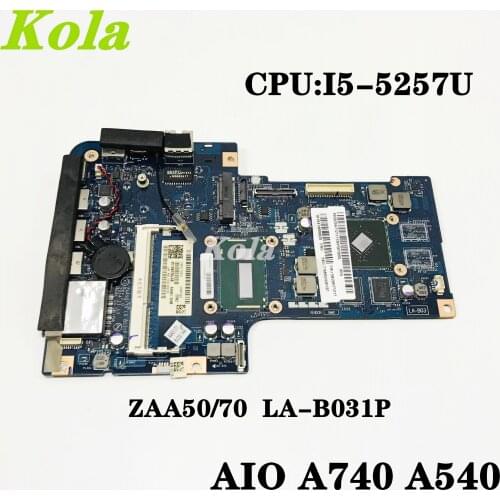 LA-B031P For Lenovo AIO A740 A540 All-in-one Laptop Motherboard With CPU I5-5257U PM DDR3 100% Fully Tested