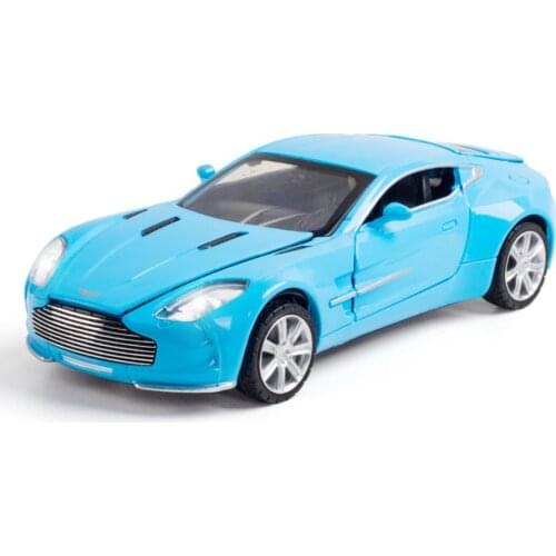 Hot 1:32 scale wheels Aston one 77 Martin diecast sport car metal model with light and sound pull back vehicle toys collection