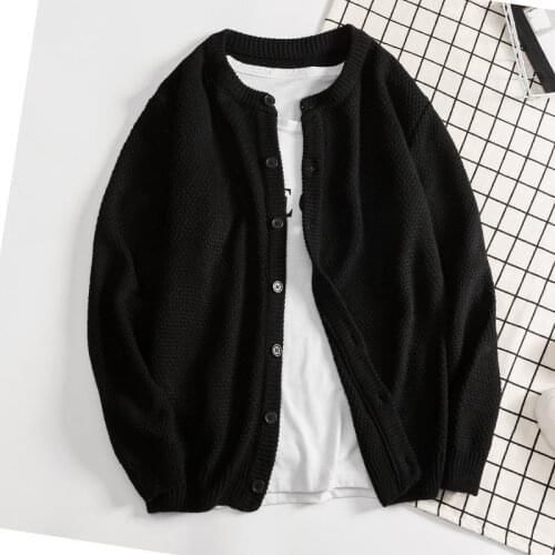 2021 Spring Autumn Sweater Mens Cardigan Slim Fit Jumpers Knitted Overcoat Casual Men O-Neck Sweater Coat Male Sweaters E139