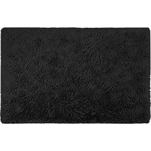 Soft Shaggy Rugs,Living Room Bedroom Kids Room Nursery Home Decor, Upgrade Anti-Skid Durable Rectangular Rug, Black