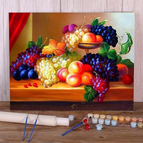 Fruit DIY Painting By Numbers Kit Oil Paints 40*50 Oil Painting Decorative Paintings For Kids For Drawing Art
