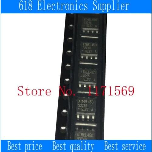 100% New 10pcs/lot AT93C46-10SI-2.7 AT93C46 93C46 SOP8