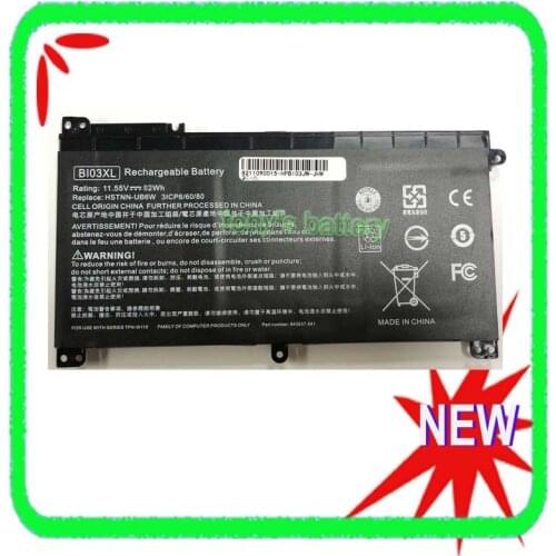 New BI03XL Battery For HP Pavilion X360 13-U 14-ax M3-u HSTNN-UB6W TPN-W118 13-U142TU 13-U100TU 13-U141TU 843537-541