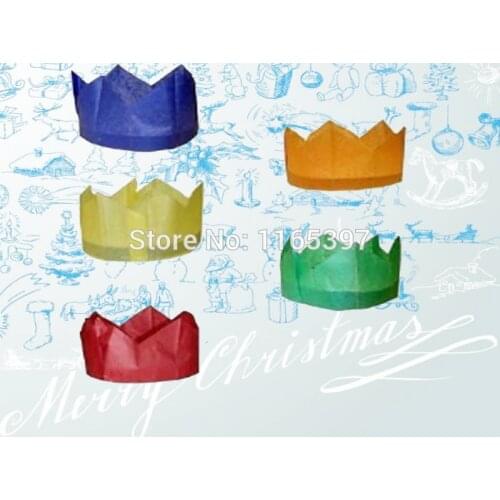 Wholesale 144pc christmas tissue paper crown cap making kits for christmas cracker crown paper hat tissue paper hat