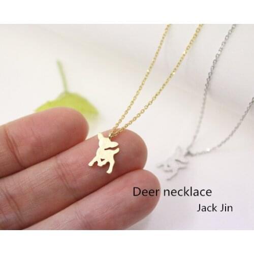 Wholesale New Trendy Gold And Silver Personalized Deer Necklace Hunger Games Deer Pendant Necklace Women Best Friend