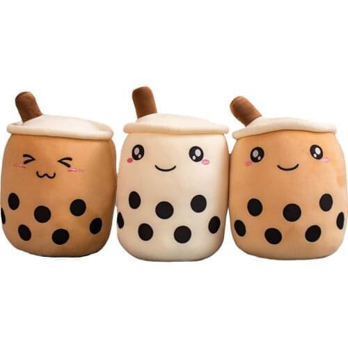 35/50/70cm Cartoon Bubble tea cup Plush toy shaped pillow real-life stuffed soft back cushion funny food gifts for kids Girls