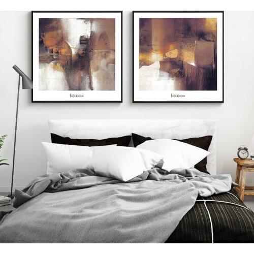 Retro Abstract Impressionist Nordic Canvas Painting Wall Art Picture Home Decor Living Room Bedroom Watercolor Decor Painting