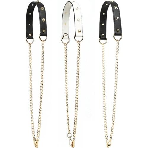 110 cm Gold Chain Shoulder Bag Replacement Straps Colorful PU Leather Purse Handles for Handbags Holder Belt ремень