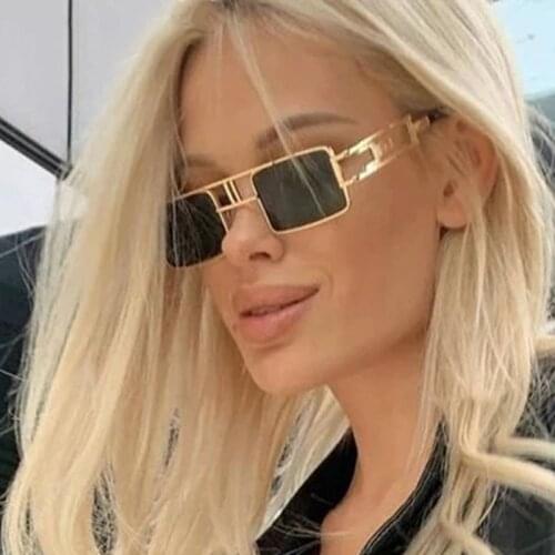 2021 New Steampunk Square Sunglasses Women Men Sun Glasses Driving Sunglasses Brand Designer Punk Metal Frames UV400