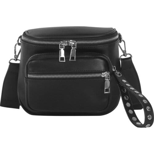 Female Fashion Casual Solid Color Shoulder Messenger Handbags Women Leather Large Capacity Zipper Crossbody Bags bolsa feminina