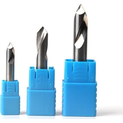 1PC HRC55 3mm 4mm 5mm 6mm 8mm 10mm 90 Degree Spot Drill Bit Tungsten Carbide Machining Hole Drill Chamfering Tools for aluminum