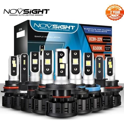 NOVSIGHT H4 LED H7 H11 H8 9006 HB4 H1 H3 HB3 H9 H13 9007 HB3 9003 HB2 Car Headlight Bulbs LED Lamp 18000LM 6500K 12V