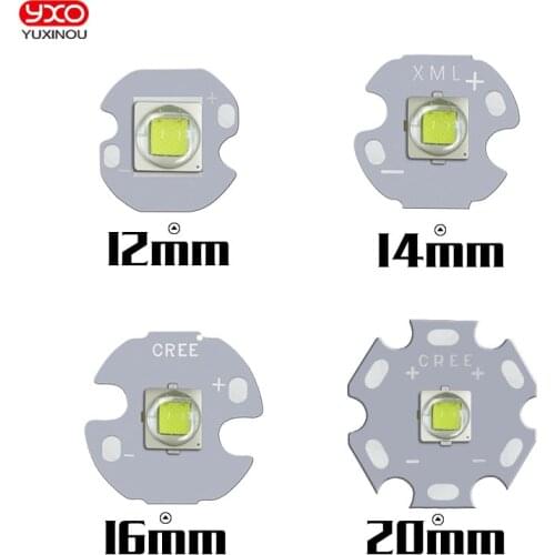 1 PCS CREE XML2 LED XM-L2 T6 U2 10W WHITE Neutral White Warm White High Power LED Emitter with 12mm 14mm 16mm 20mm PCB for DIY