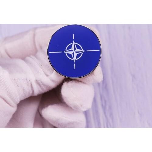NATO North Atlantic Treaty Organization Flag Lapel Pin Emblem Badge