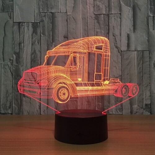 Truckhead 3D LED Lamp 7 Color Led Night Lamps For Kids Touch Led Usb Table Lampara Lampe Baby Sleeping Nightlight Decor Gift