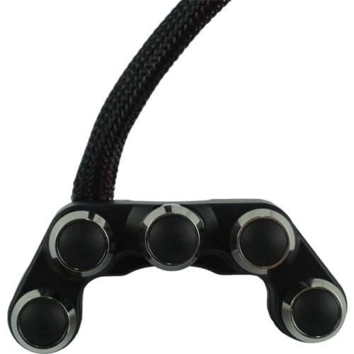 Universal Aluminum 5 Button 7/8" 22mm Handlebar Motorcycle Switches Horn Fog Headlight Hazard Brake ON-OFF Kill Switch Buttons