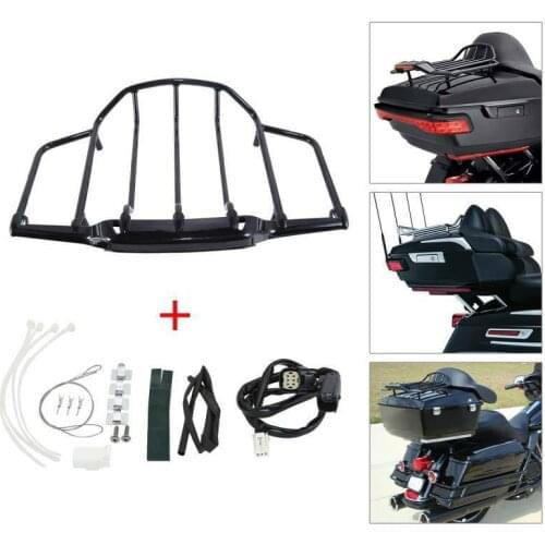 Motorcycle LED Light Top Luggage Rack For Harley Air Wing Tour Pack street glide Touring 1993-2013 2014-2020