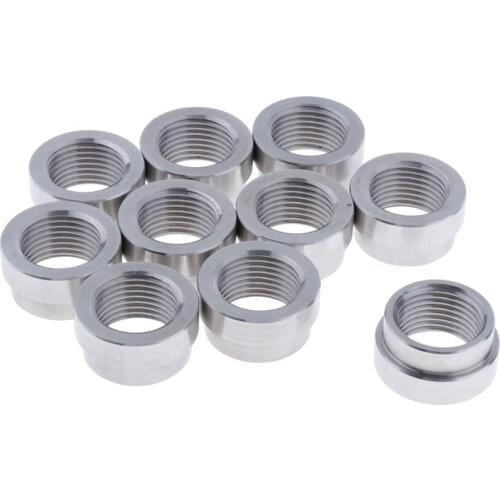 Car O2 Weld Bung STEPPED Nut Recess Bung for Oxygen Sensor M18x1.5 10pcs