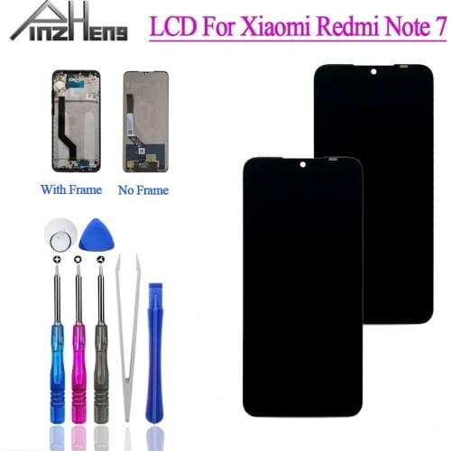 PINZHENG Phone LCD For Xiaomi Redmi Note 7 LCD Display Touch Screen Digitizer Assembly LCDS For Redmi Note7 Pro With Frame