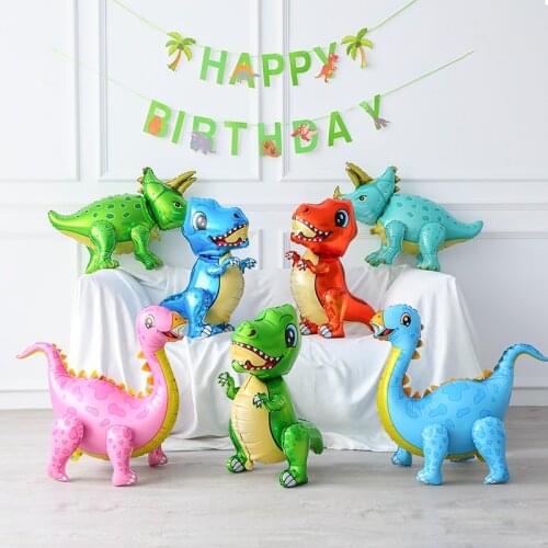 1pc new big 4D Walking Dinosaur Foil Balloons Boys Animal Balloons Children Dinosaur Birthday Party Jurassic World Decor Balloon
