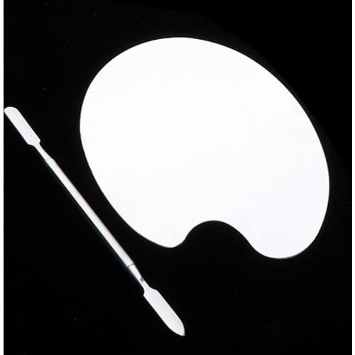 2x Stainless Steel Palette Type Gel Polish Cosmetic Make Up Foundation