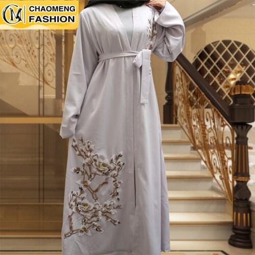 2021 New Abayas For Women Kaftan Dubai Islam Kimono Cardigan Muslim Dress Caftan Marocain Hijab Turkish Islamic Clothing
