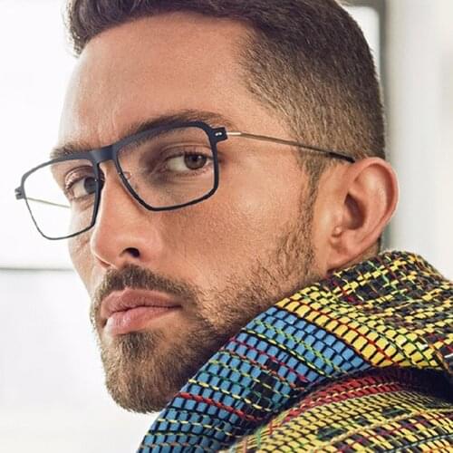 2020 Titanium TR90 Glasses Frames for Men Women Brand Design Lightweight Rectangle Optical Eyeglasses Transparent Ocluos 6563