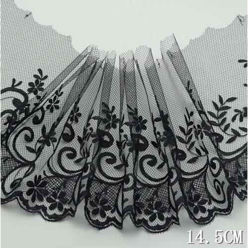 29Yards Lace Trim Handmade Patch Trimming For Wedding Supplies Bridal Hair Flower Headpiece Purple Black Fabric Applique
