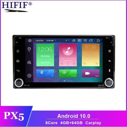 7 inch Octa Core 4+64G 3G/4G Android 10 2 DIN Car DVD GPS for Toyota Terios Old Corolla Camry Prado RAV4 Universal radio wifi