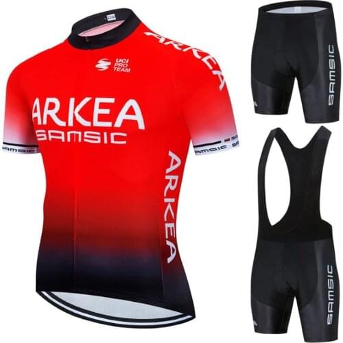 ARKEA 2021 Team Cycling Jersey Set Men Short Sleeves summer PRO bicycle Maillot Ropa ciclismo Pants clothing 19D GEL bike shorts