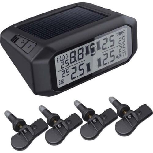 Solar power wireless display internal TPMS for cars 4wds vans with internal tire/ tyre pressure monitor